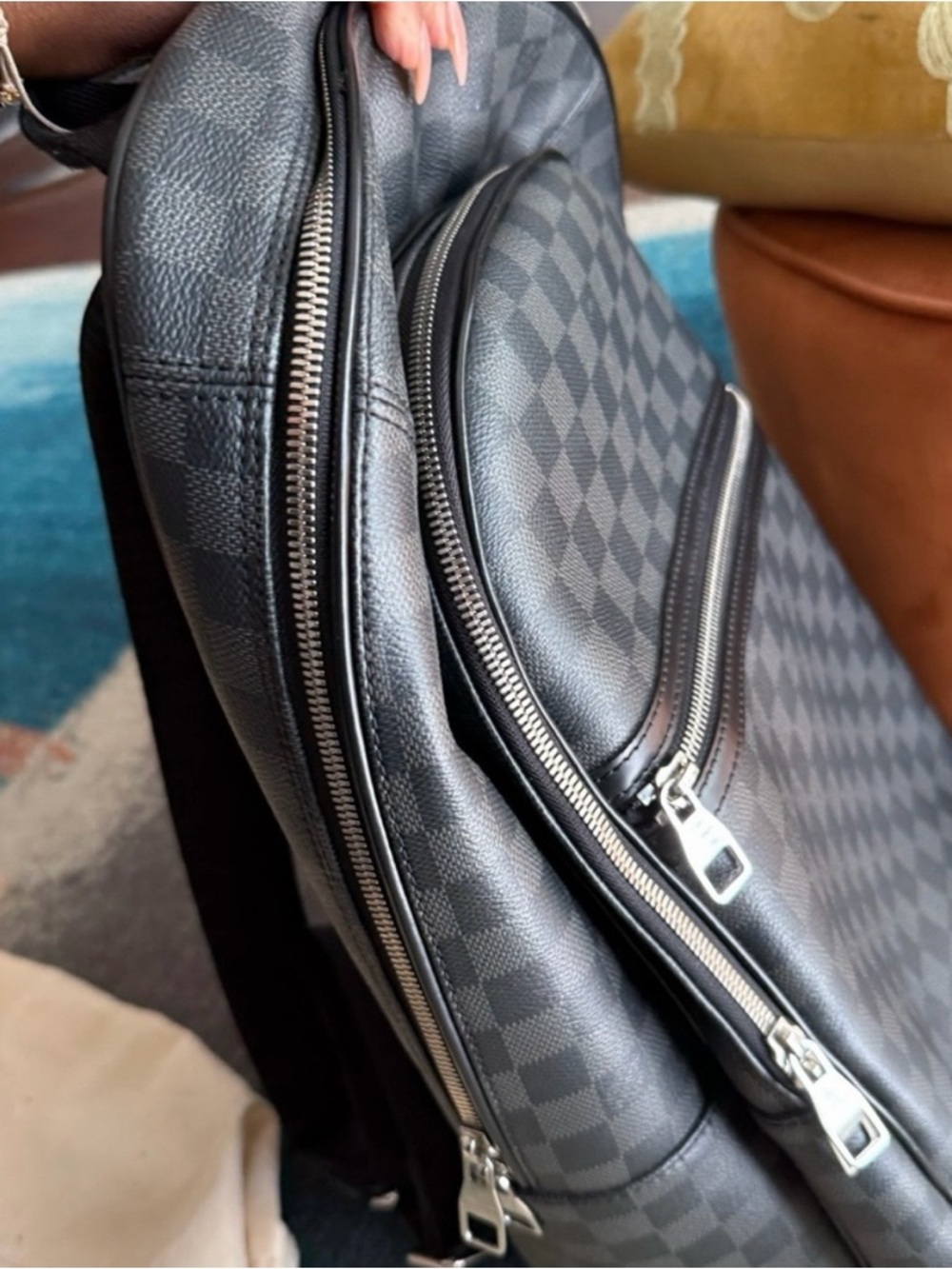 Louis Vuitton Graphite Damier Checkered Black Backpack - Picture 5 of 9